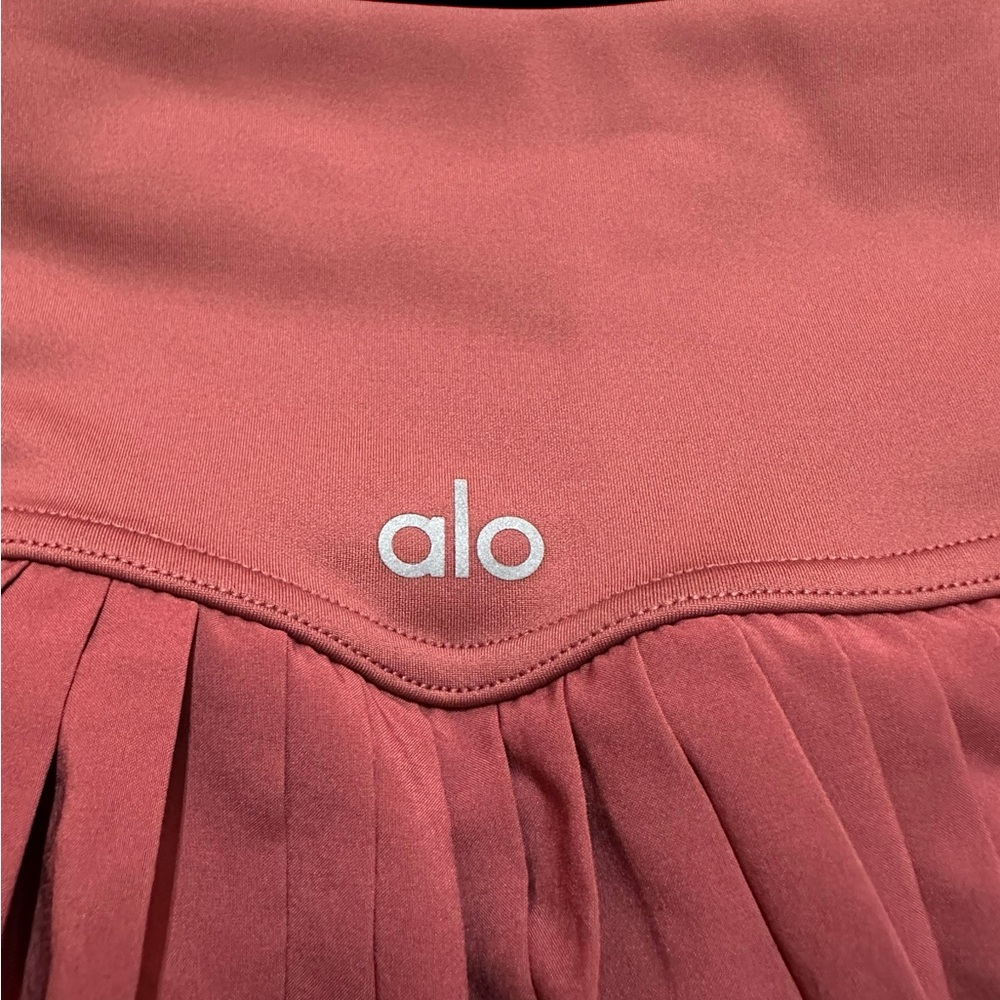 ALO YOGA
Varsity pleated stretch-jersey tennis skirt 
size S
B312